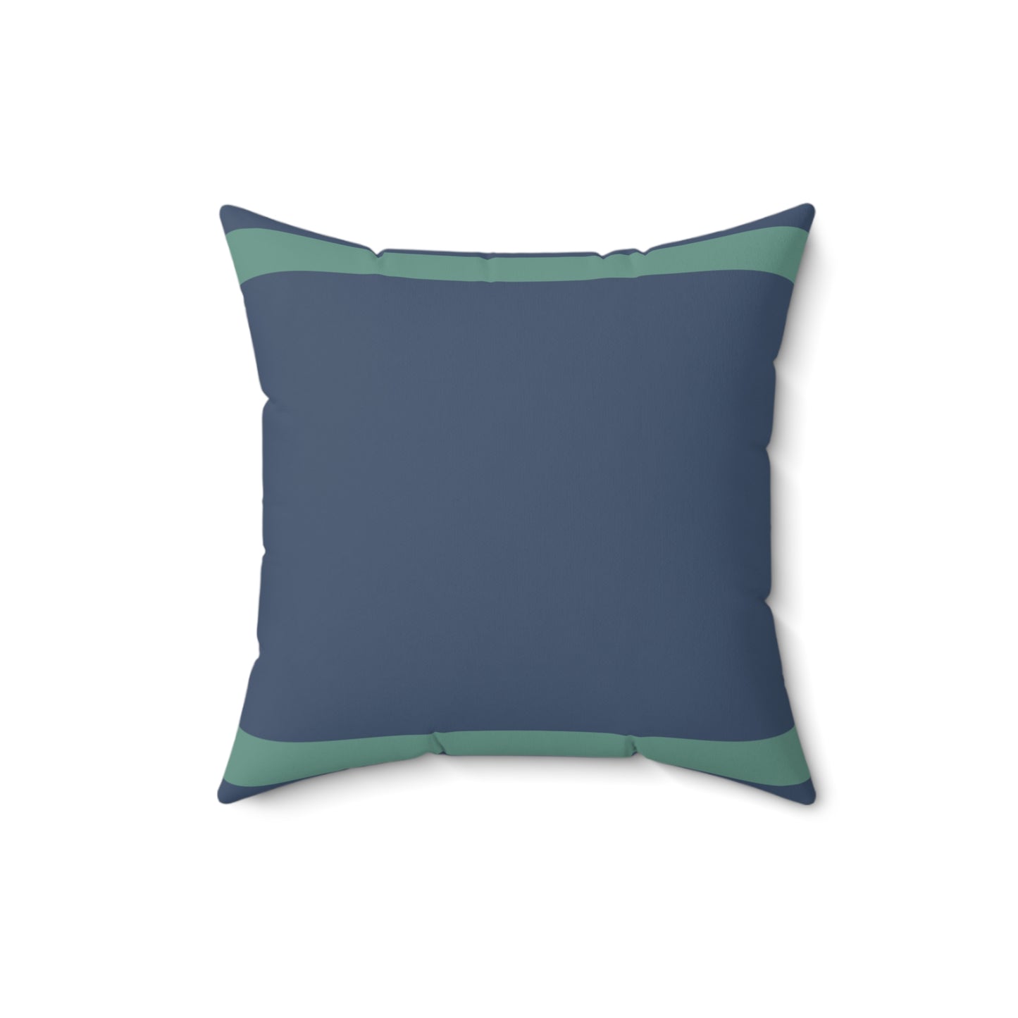 Square Pillow - Elegant Green and Blue Pattern Design