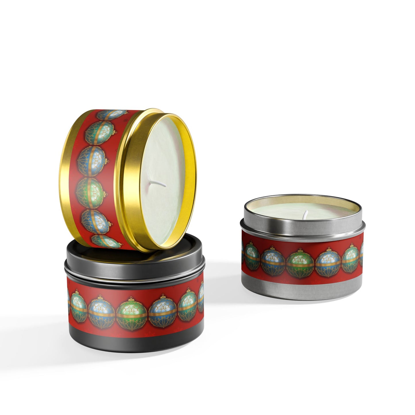 Christmas Tin Candles