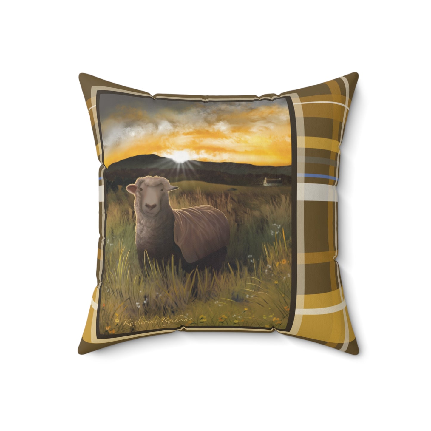 Pillow Cover Country Sunrise Sheep