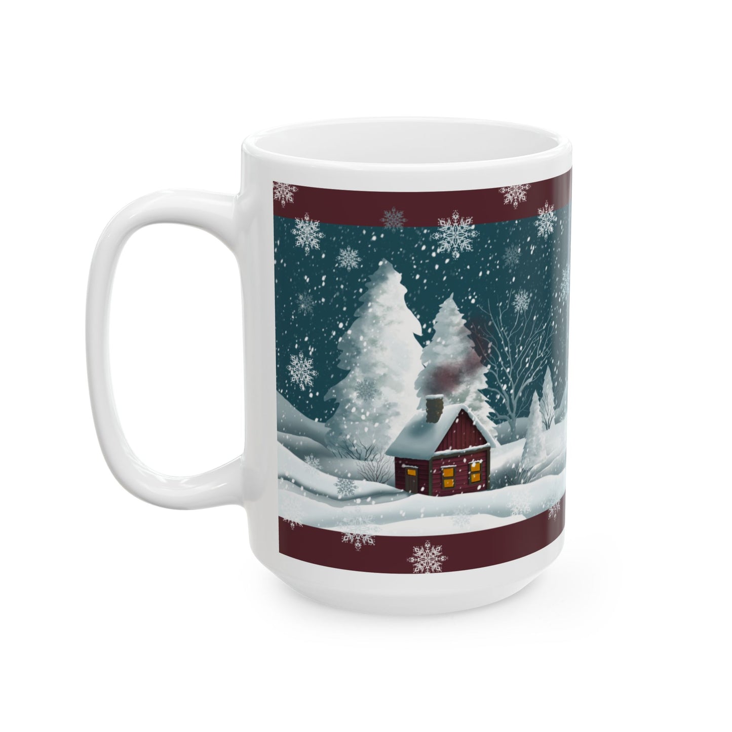 Ceramic Mug - Country Snowy Home Scene