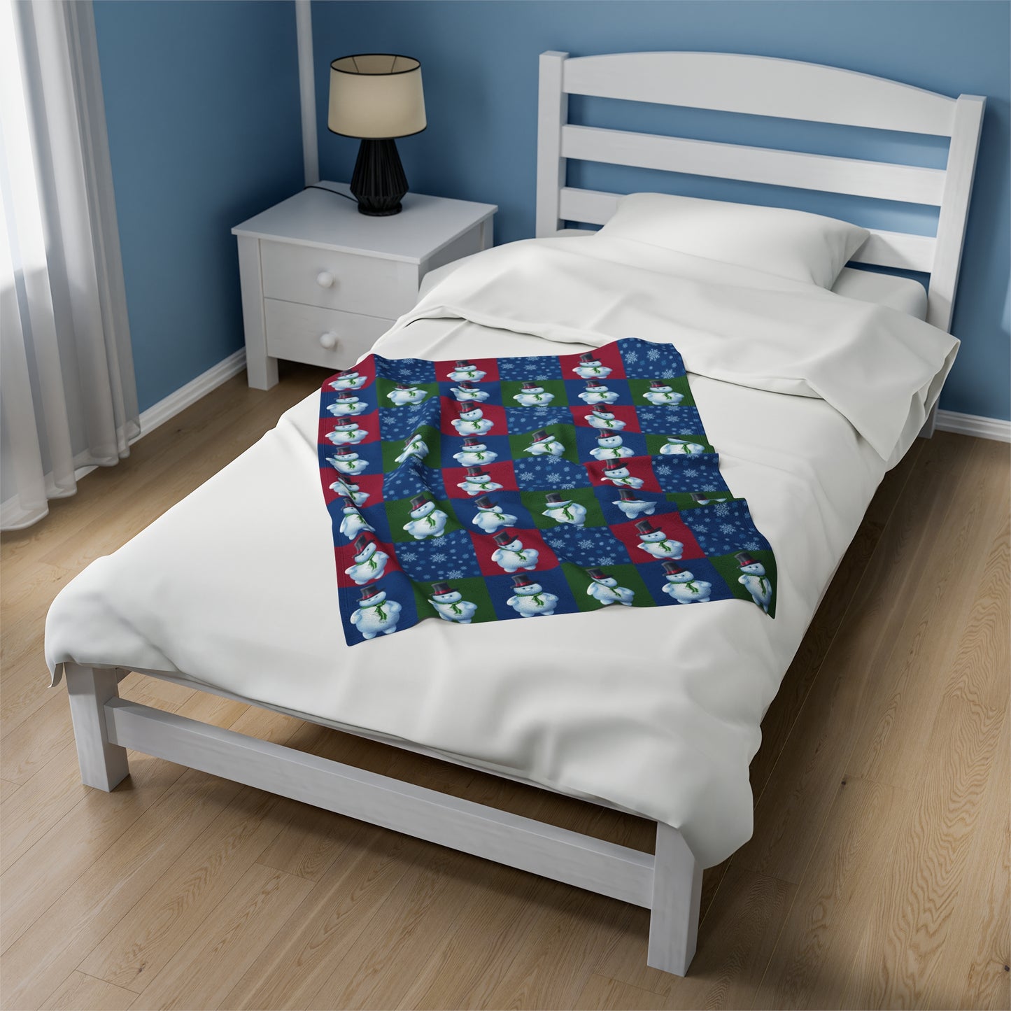 Snowman pattern Velveteen Plush Blanket