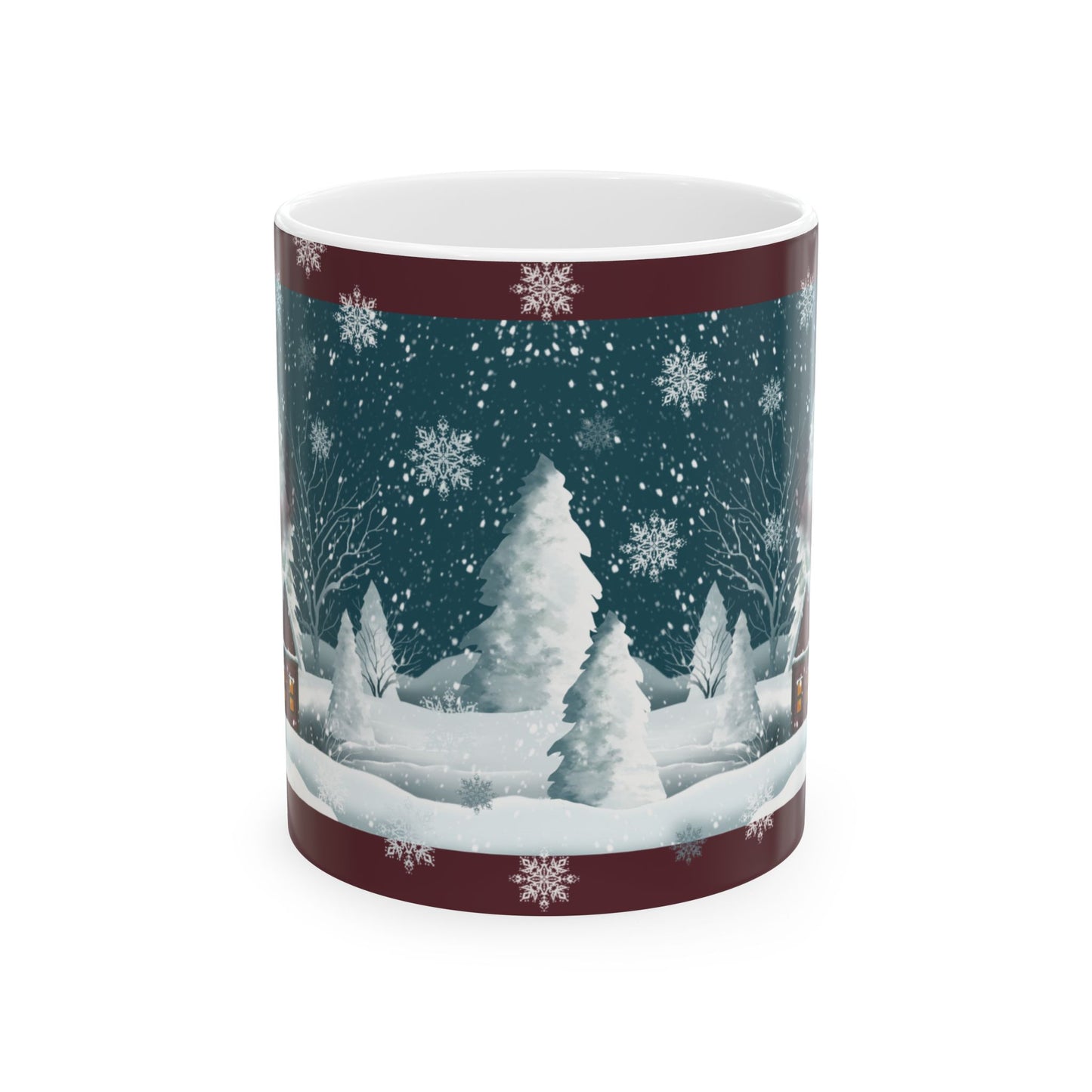 Ceramic Mug - Country Snowy Home Scene