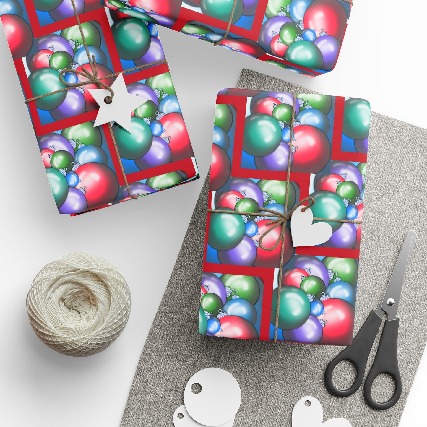 Wrapping Papers - Colorful Christmas Ornaments