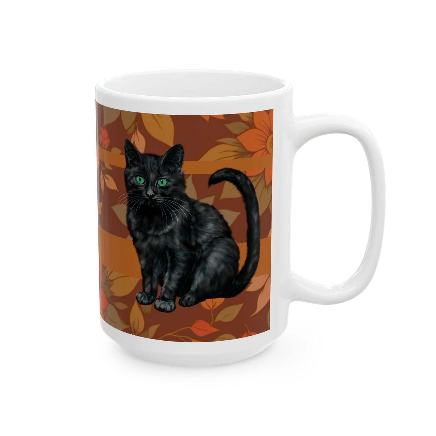 Mug - Colorful Black Cat Design