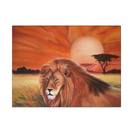 Lion Matte Canvas, Stretched, 0.75"