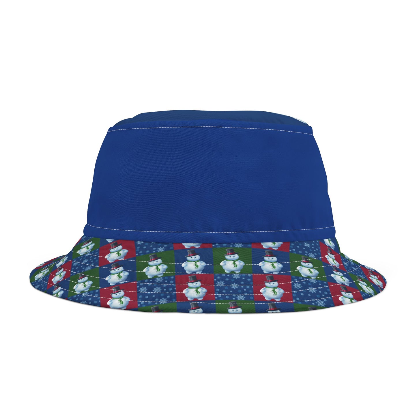 Bucket Hat (AOP) Snowman, blue