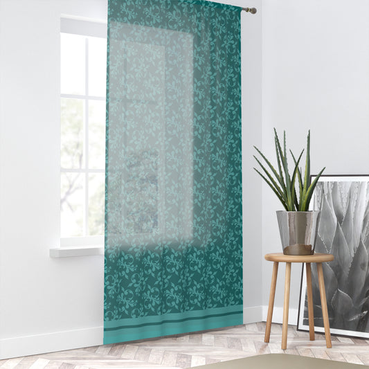 Sheer Curtain-Elegant Green Design