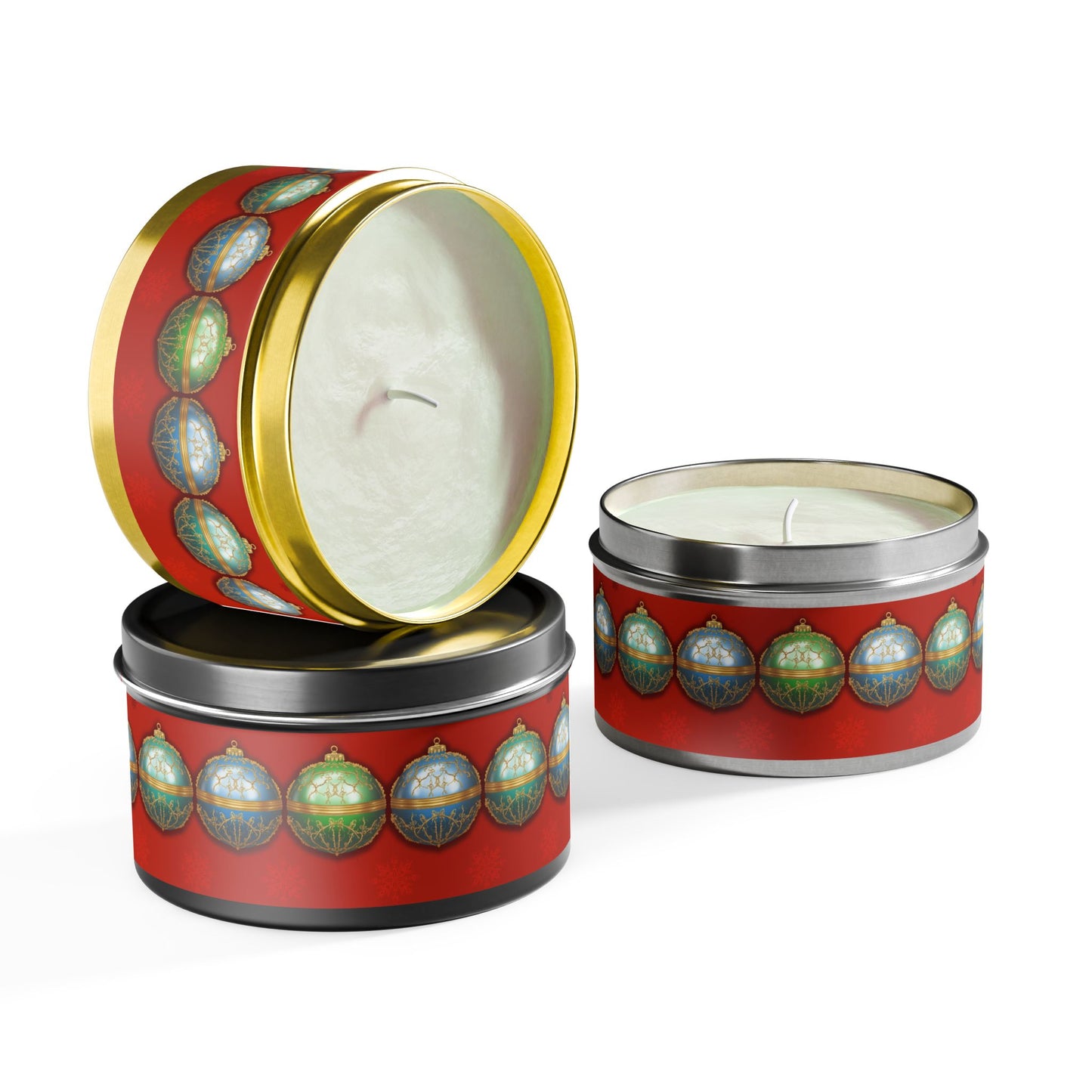 Christmas Tin Candles