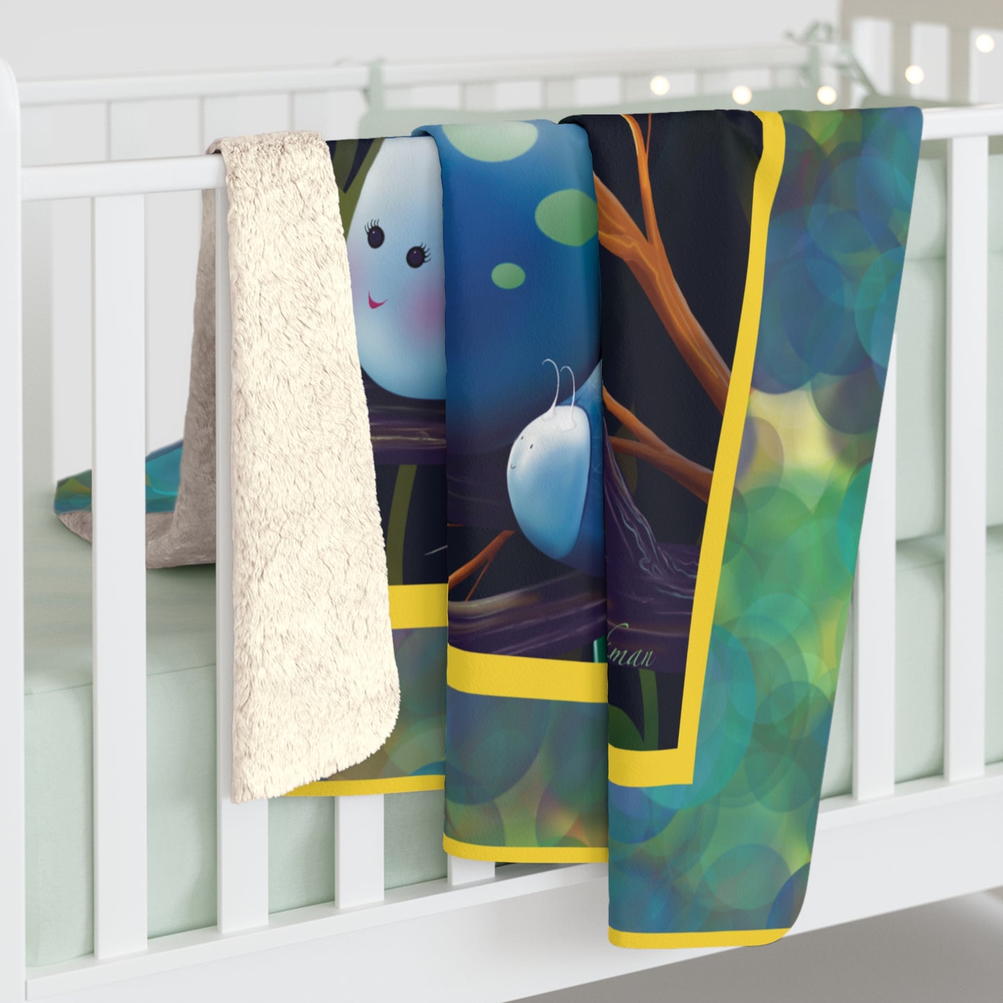 Sherpa Blanket Colorful Bugs Throw