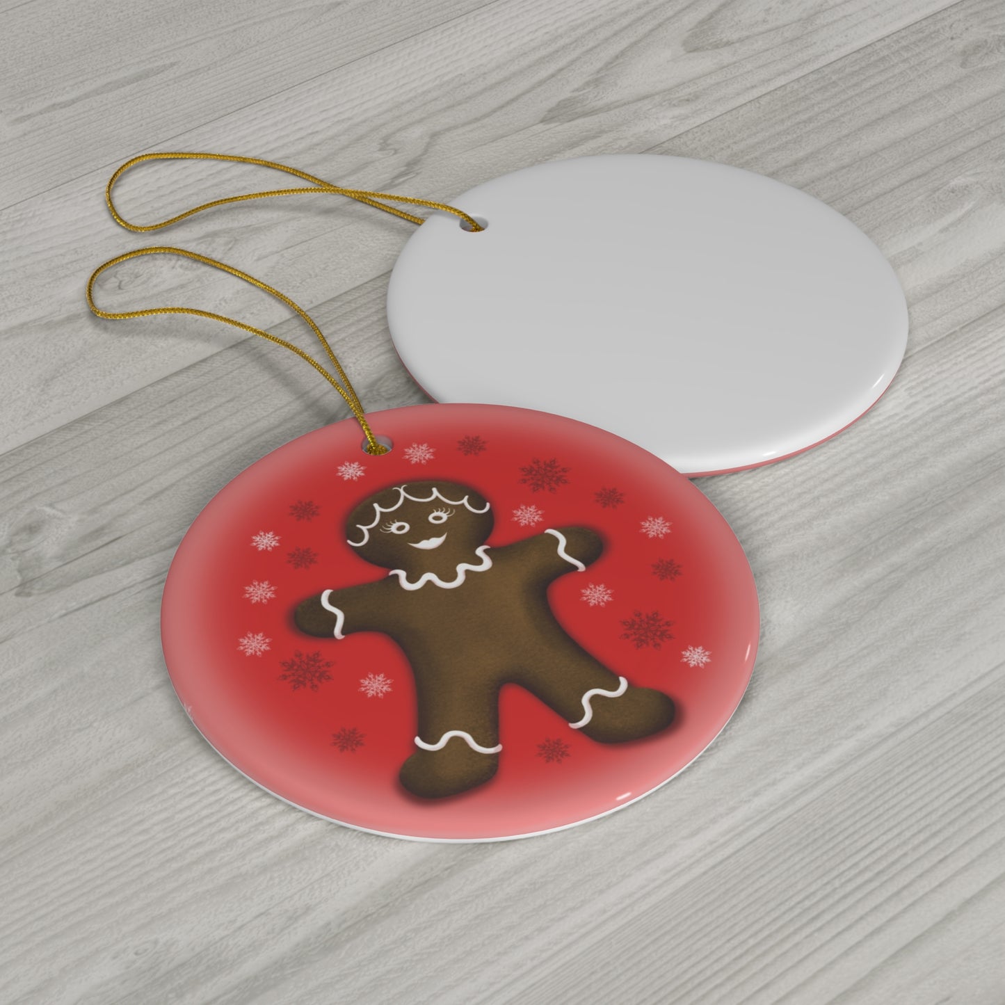 Ceramic Ornament - Gingerbread Girl Christmas Decoration