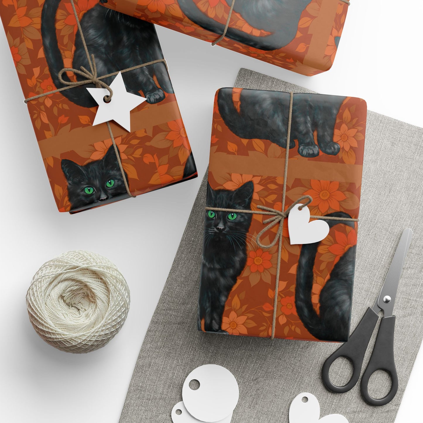 Wrapping Papers - Black Cat Design