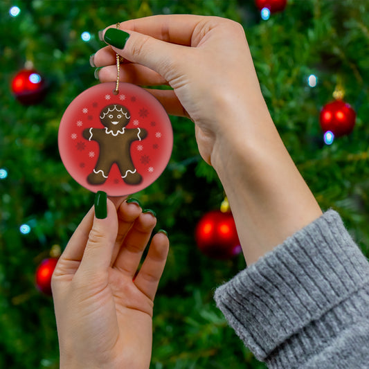 Ceramic Ornament - Gingerbread Girl Christmas Decoration