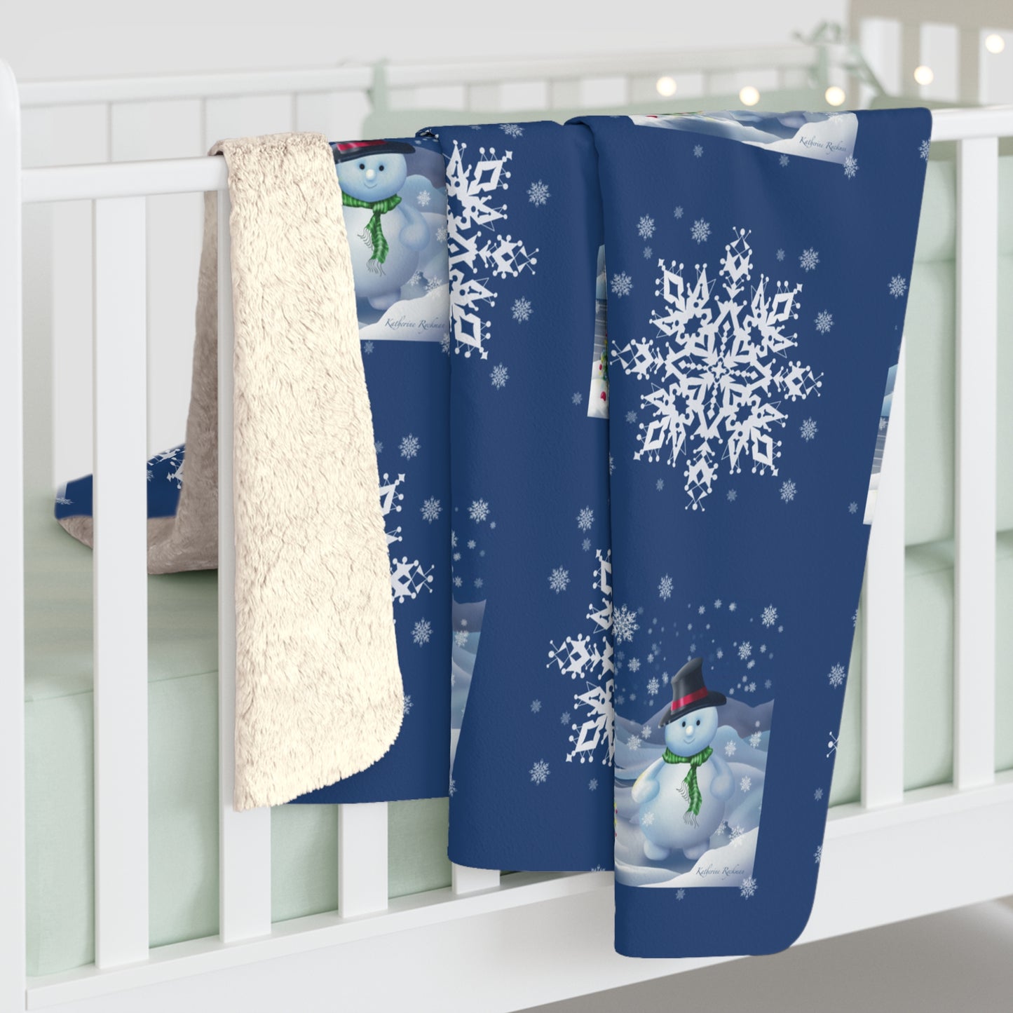 Fleece Blanket - Snowman Design