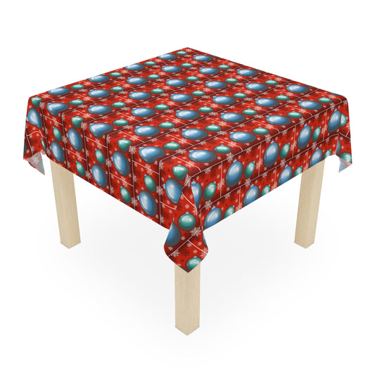 Tablecloth - Red with Ornament Pattern