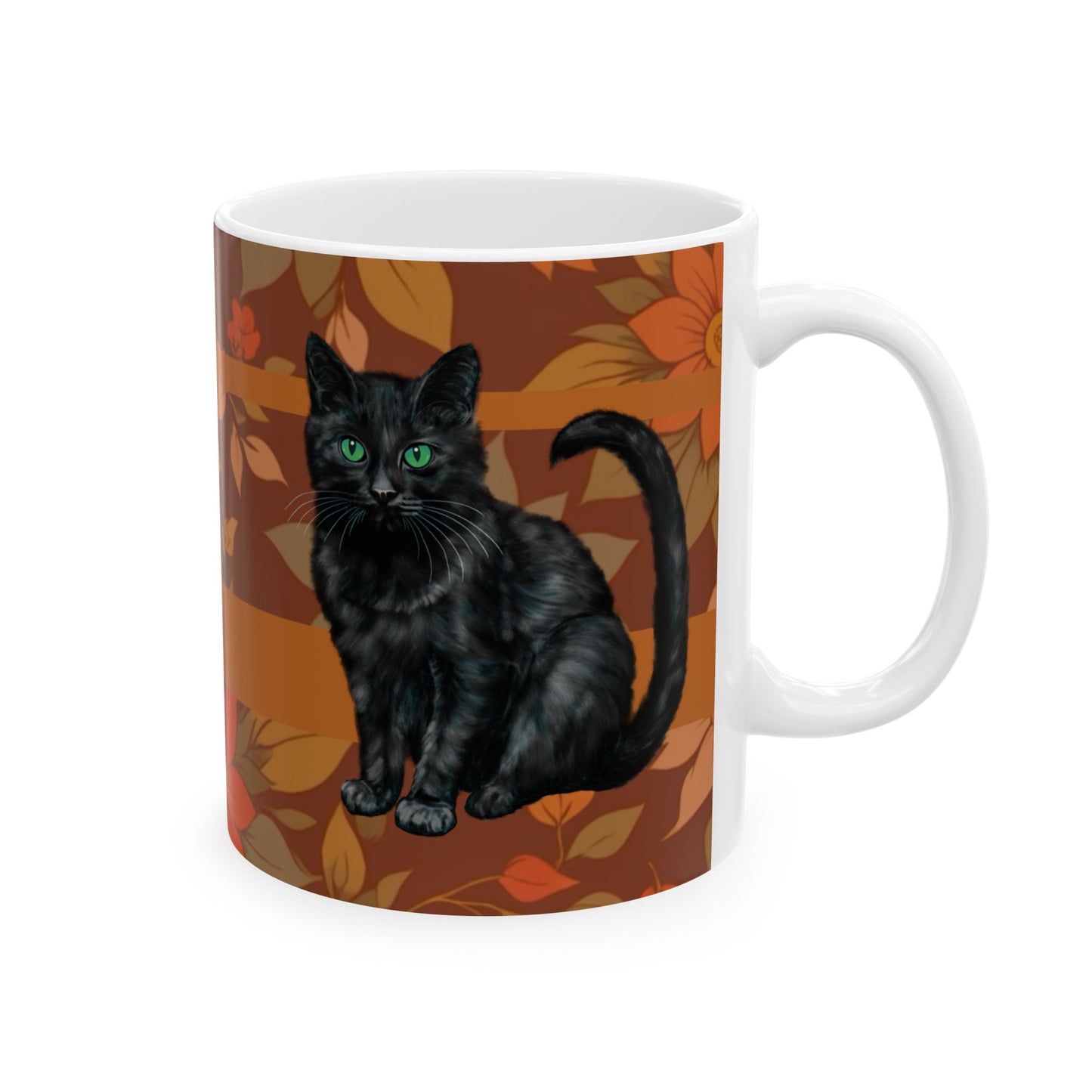 Mug - Colorful Black Cat Design