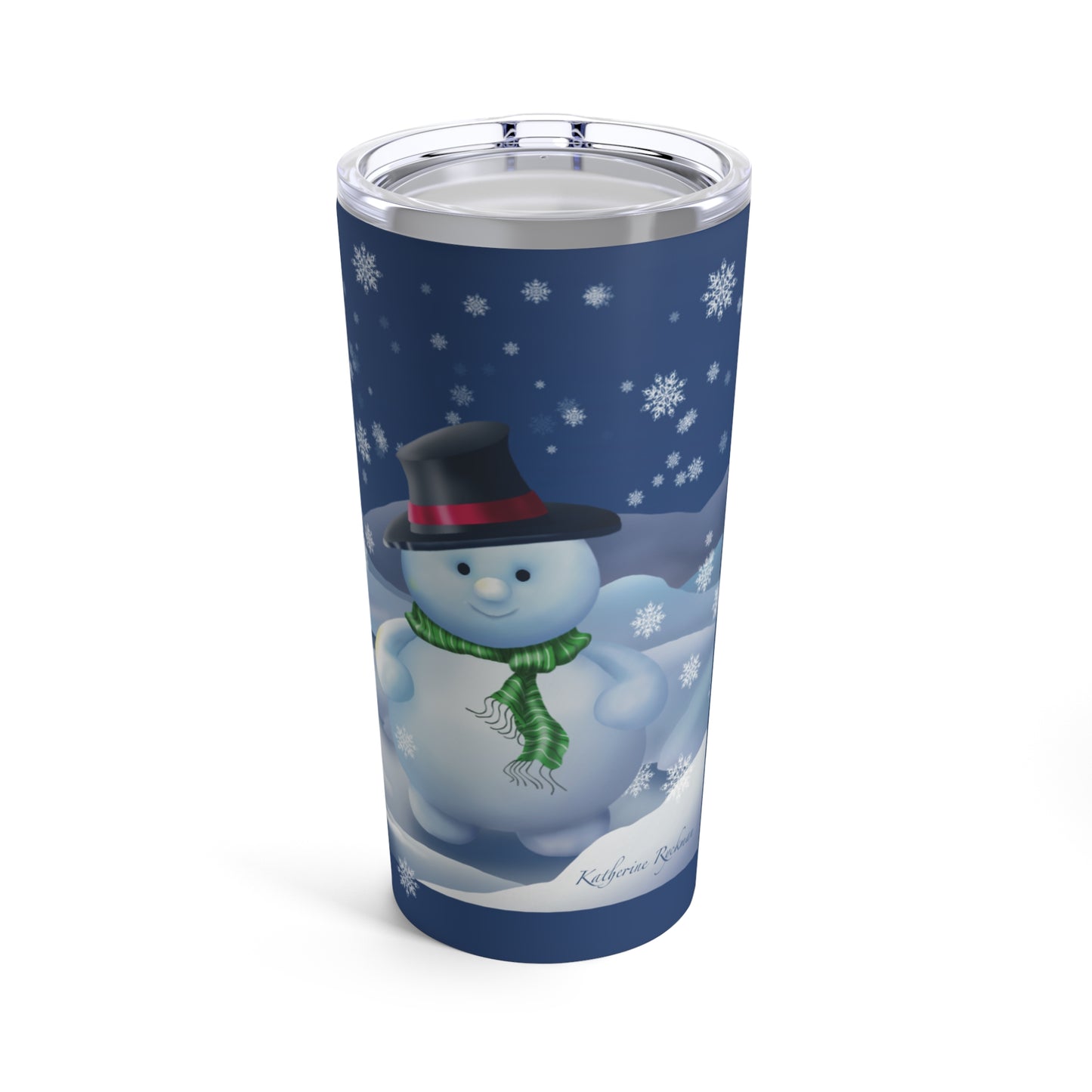 Tumbler 20oz Snowman Snowy Scene