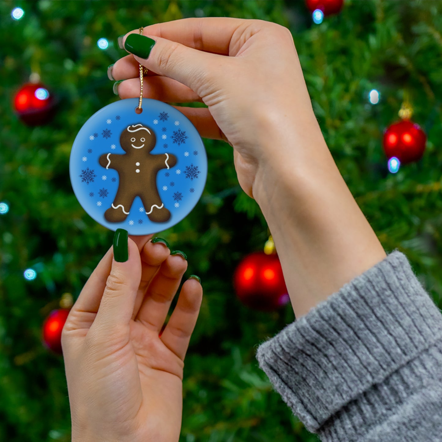 Ceramic Ornament - Gingerbread Man Christmas Decoration