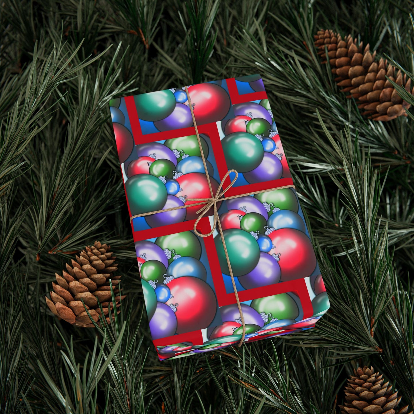 Wrapping Papers - Colorful Christmas Ornaments