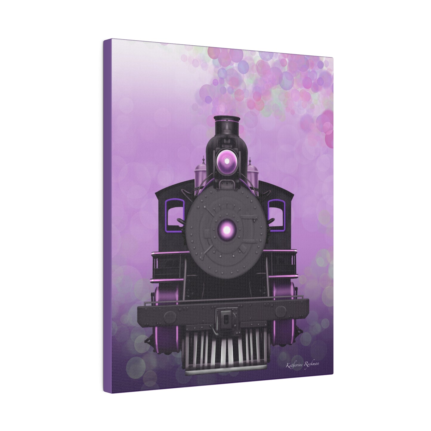 Canvas Print Steam Locomotive- Pink