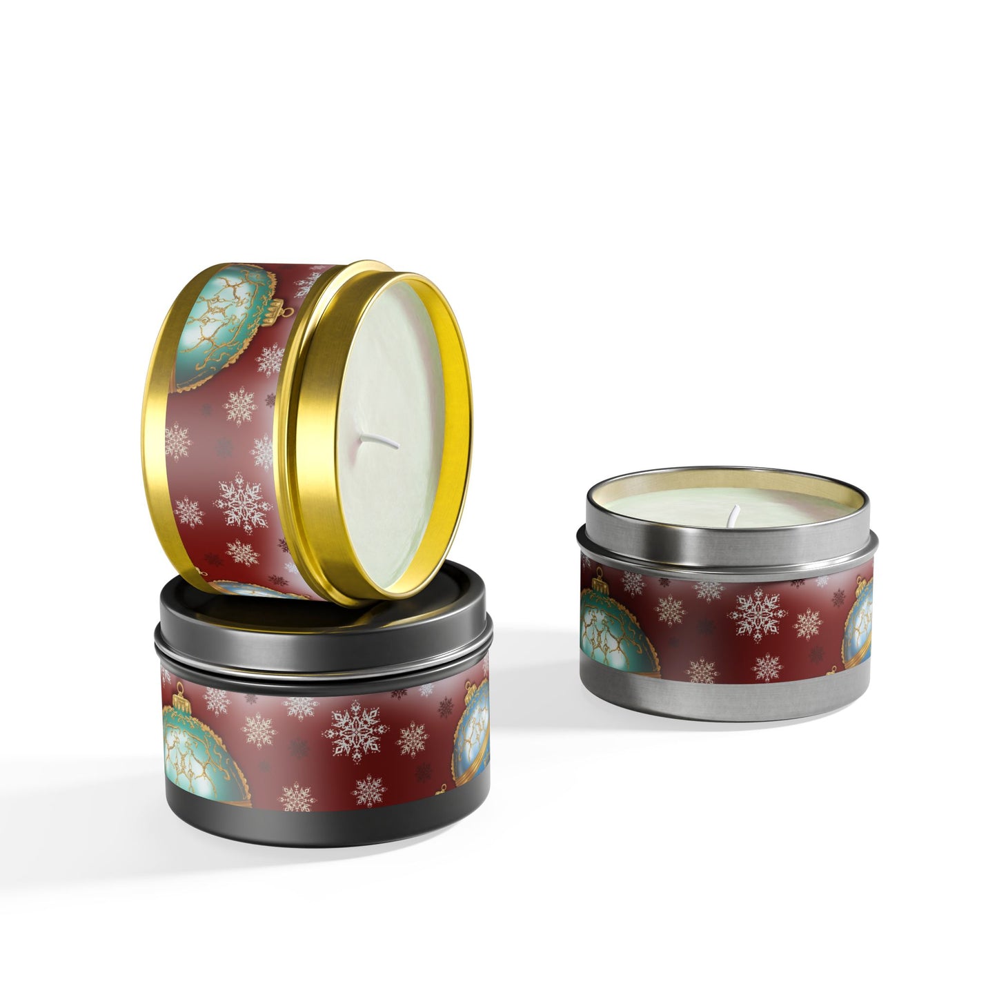 Christmas Tin Candles