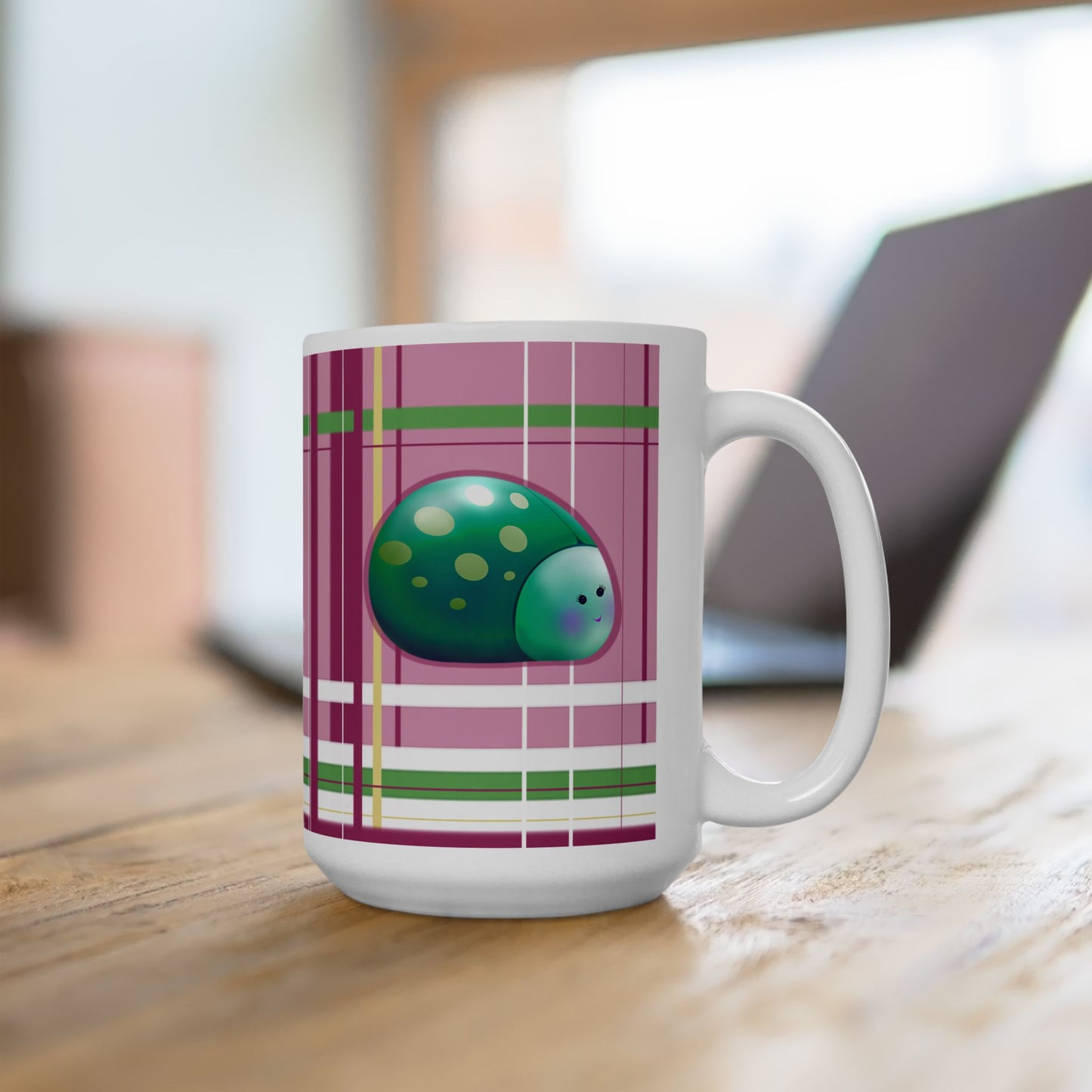 Ceramic Mug - Cute Multicolor Bugs Design, 11oz/15oz