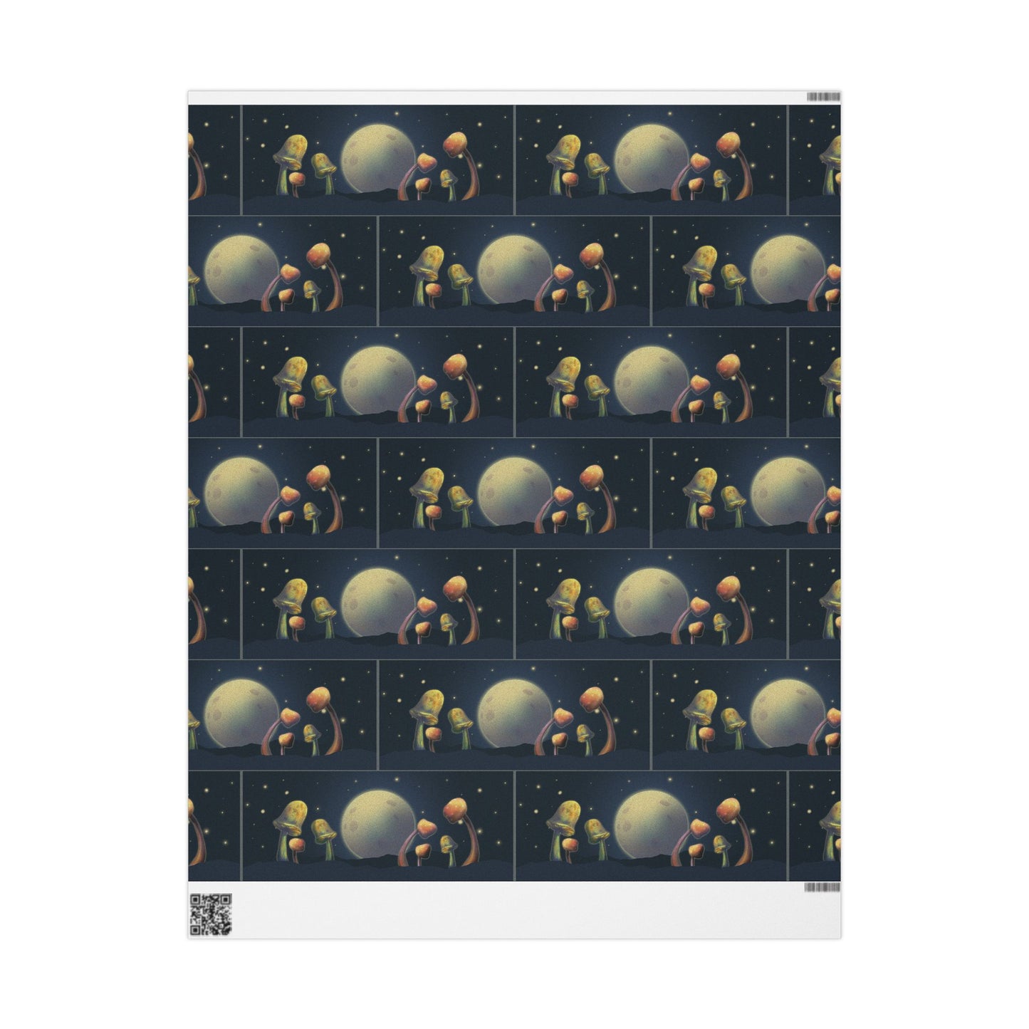 Wrapping paper - moon and mushroom gift wrap