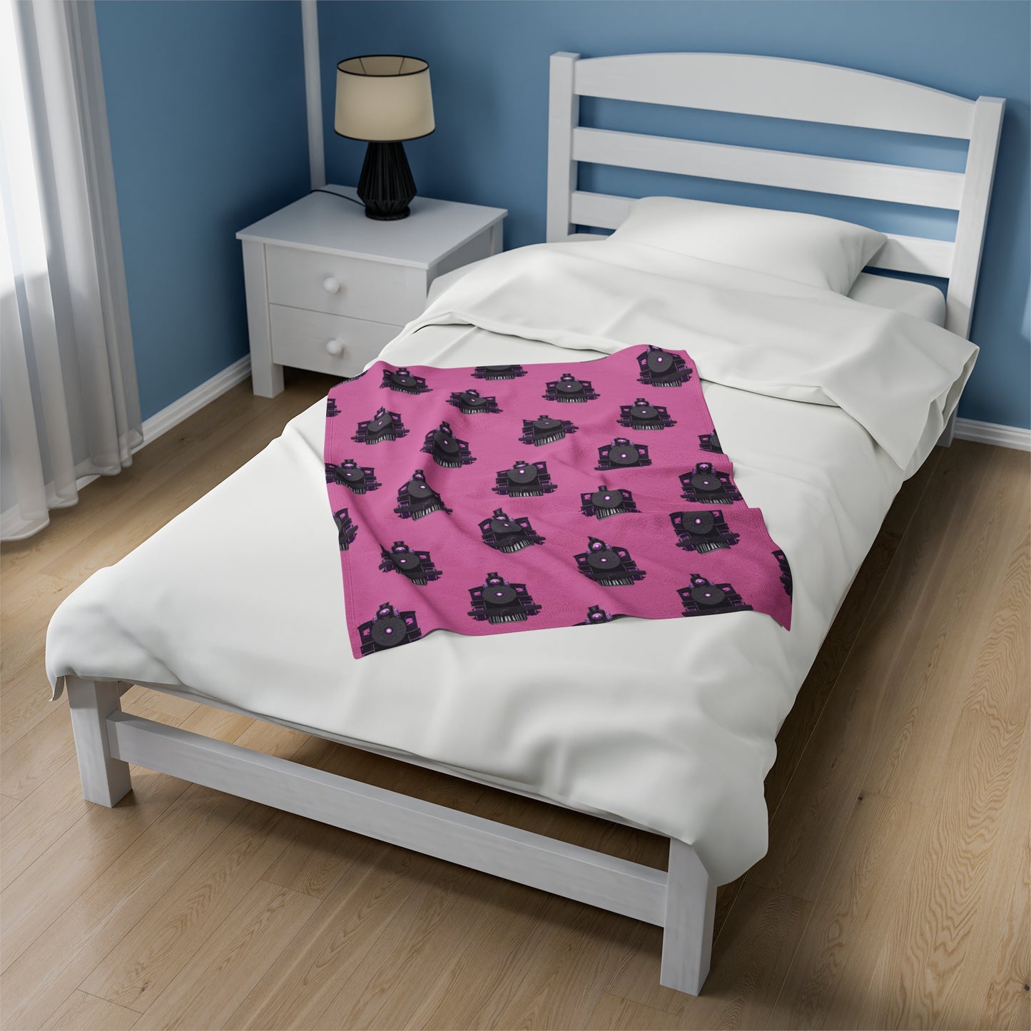 Blanket - Steam Locomotive Design-Pink