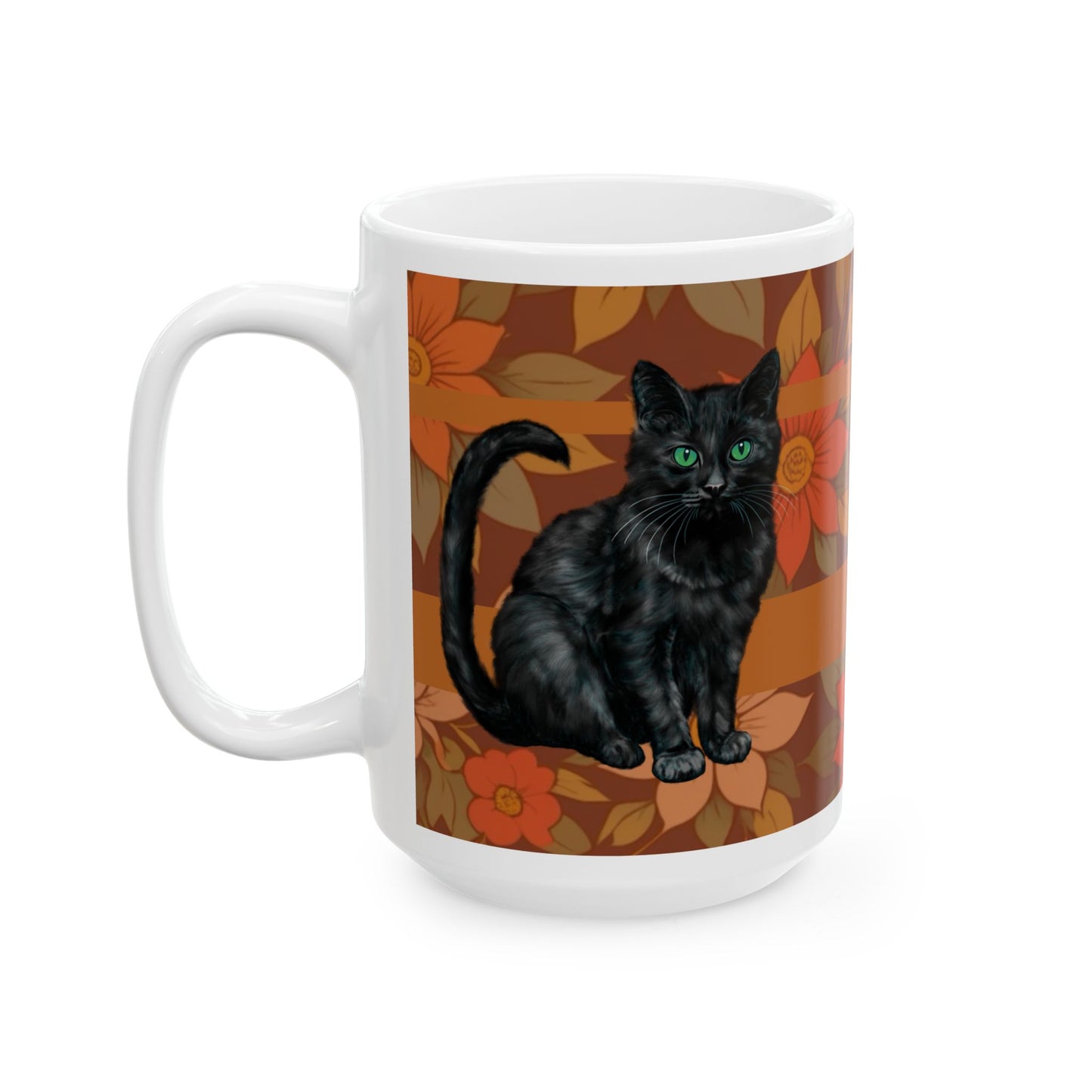 Mug - Colorful Black Cat Design