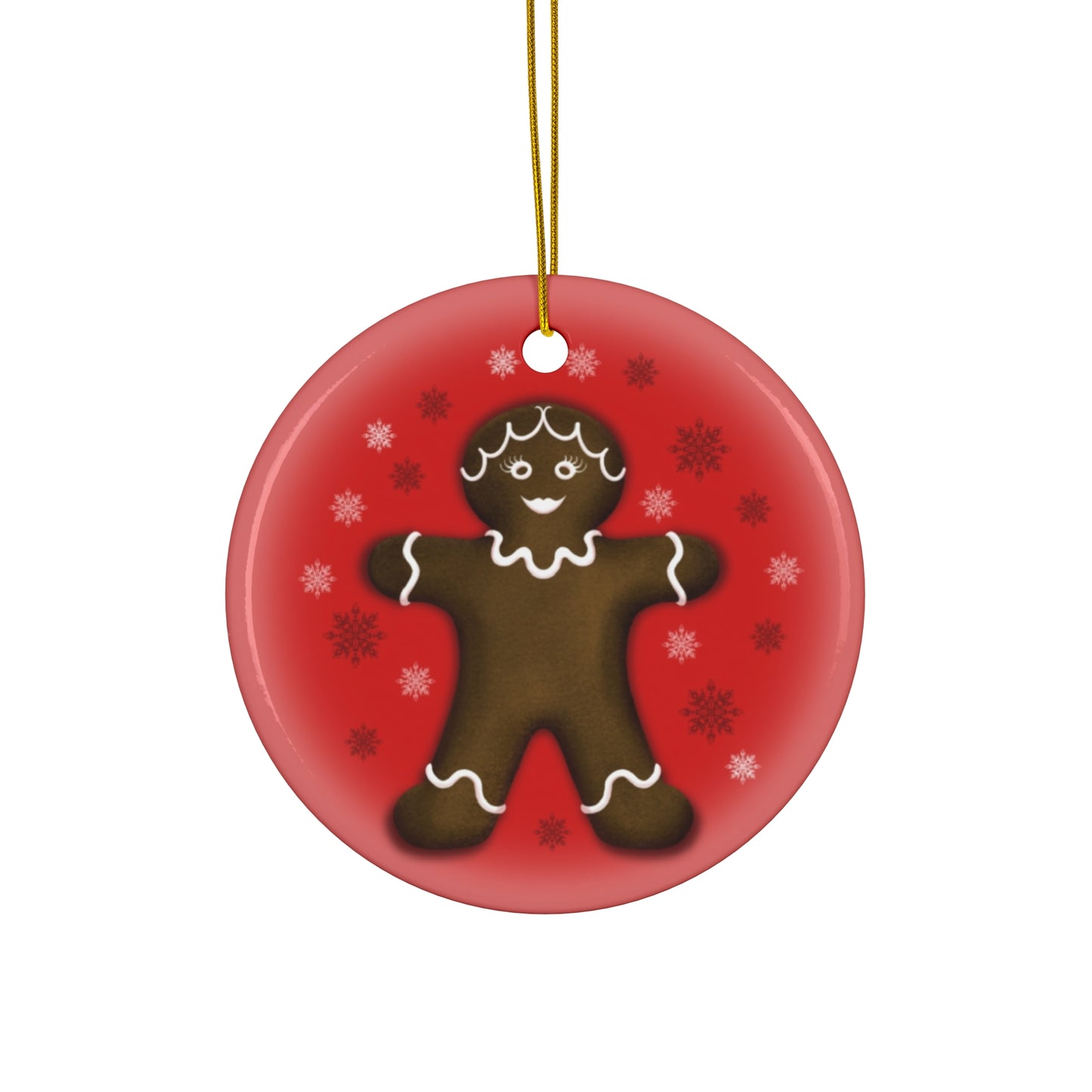 Ceramic Ornament - Gingerbread Girl Christmas Decoration