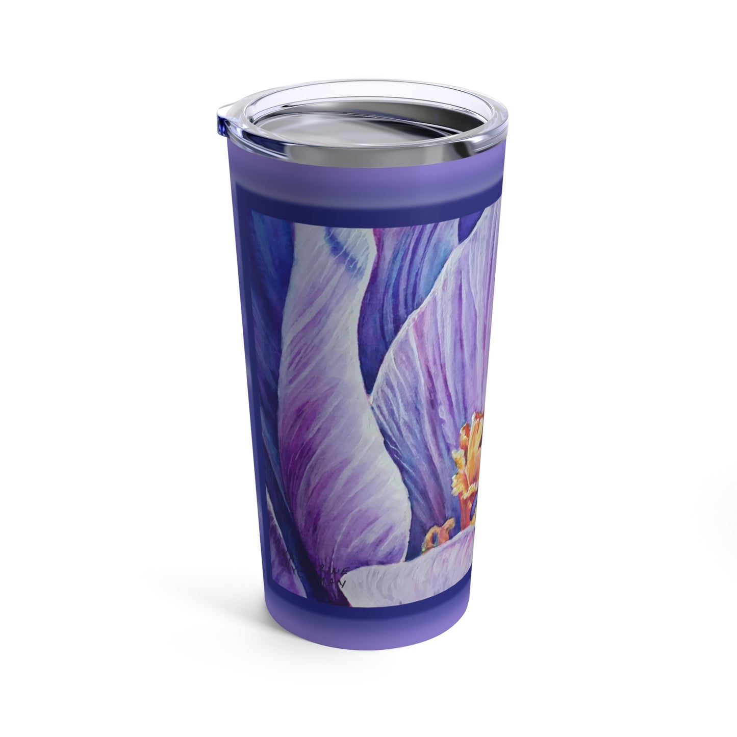 Tumbler Mug - Beautiful Purple Flower Design