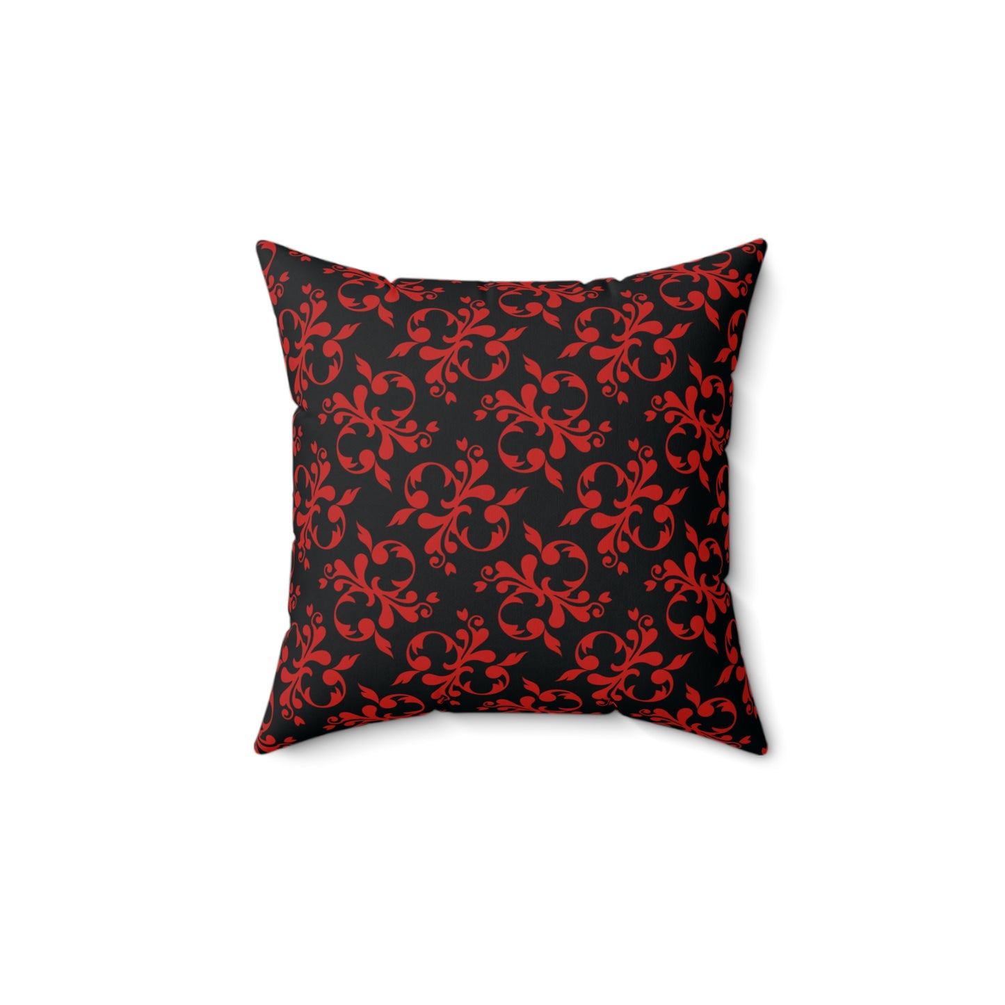 Pillow-Poinsettias, Pine, and Holly design