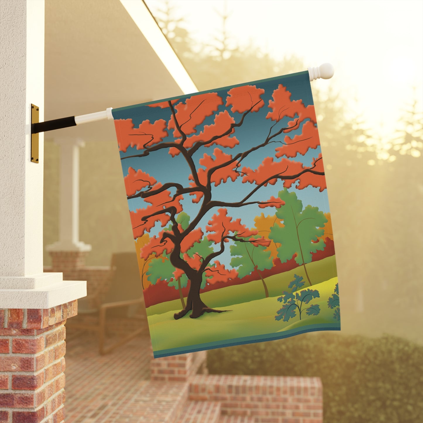 Garden & House Banner  - Colorful Autumn Trees