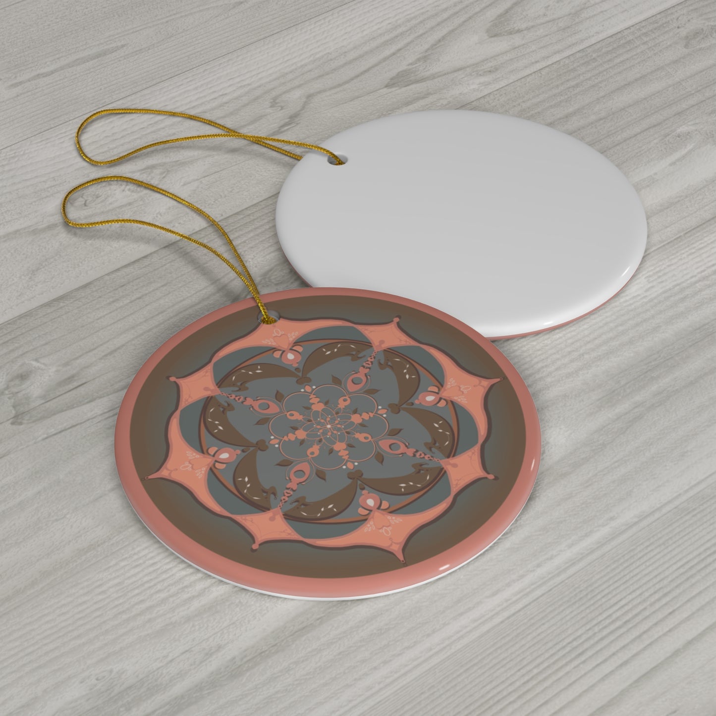 Ornament - Peach Colors Geometric Design