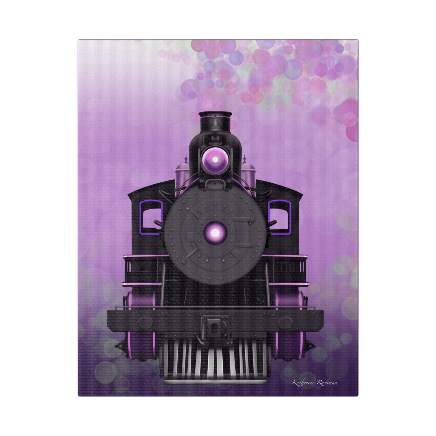 Canvas Print Steam Locomotive- Pink