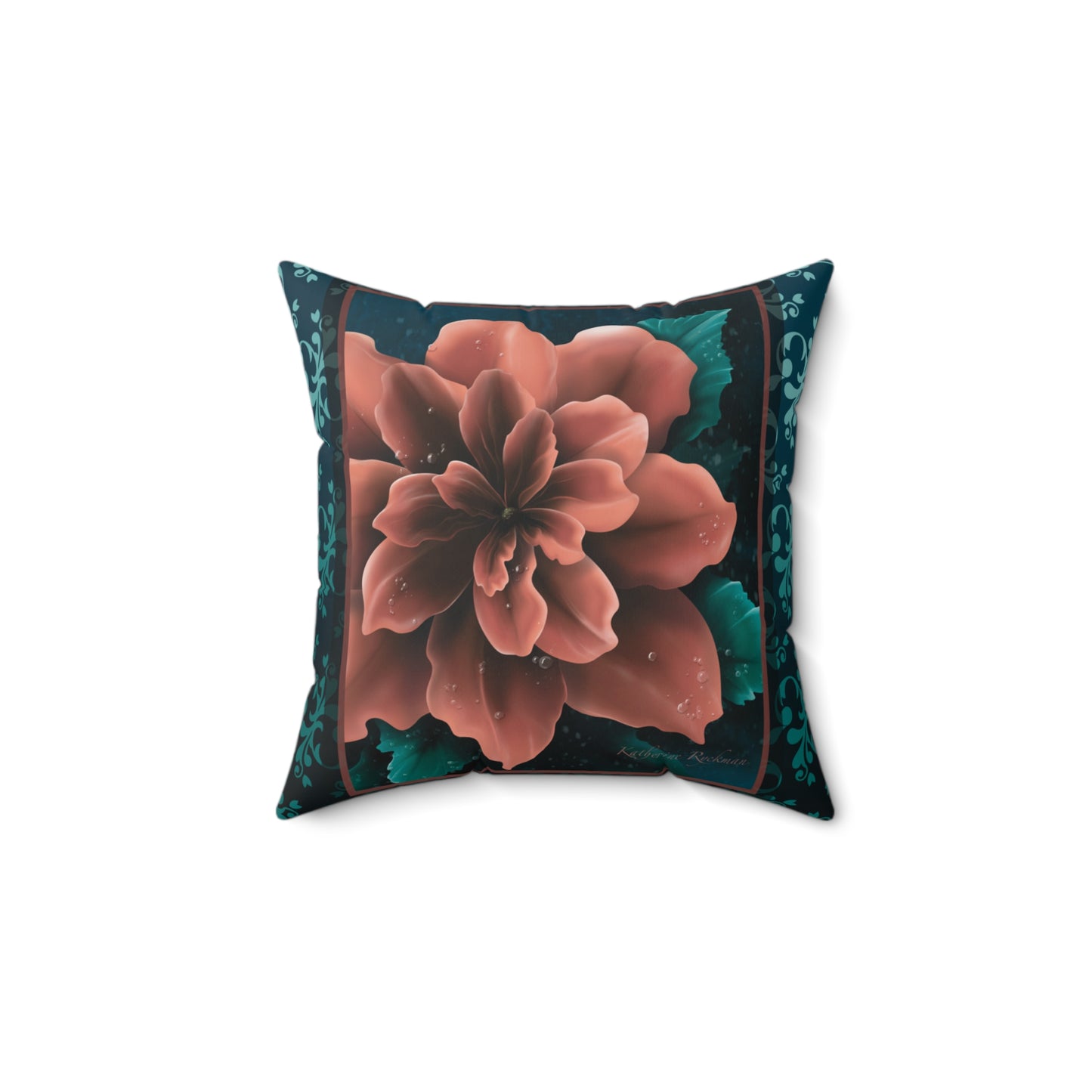 Elegant Flower Square Pillow