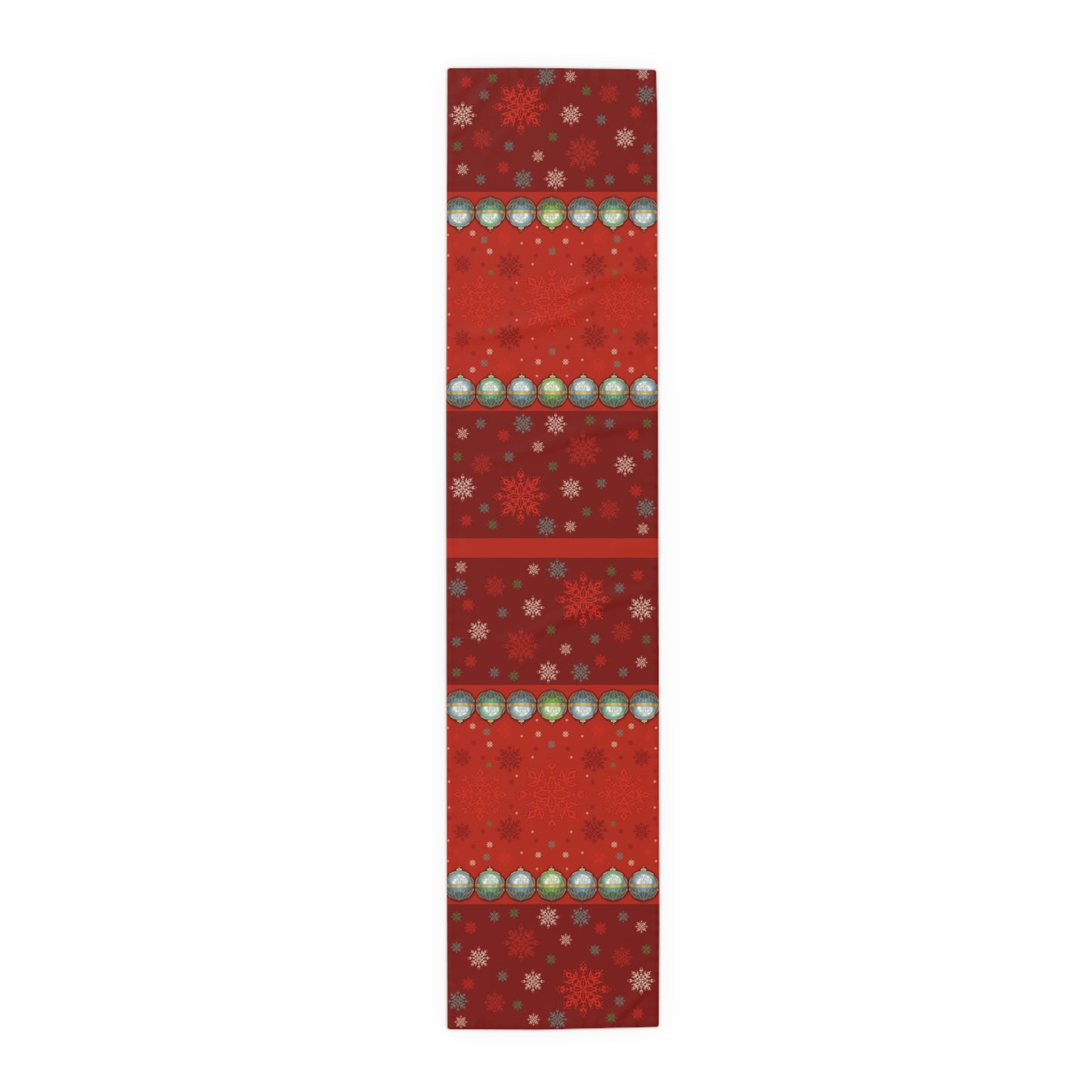 Table Runner - Elegant Christmas Ornament Design