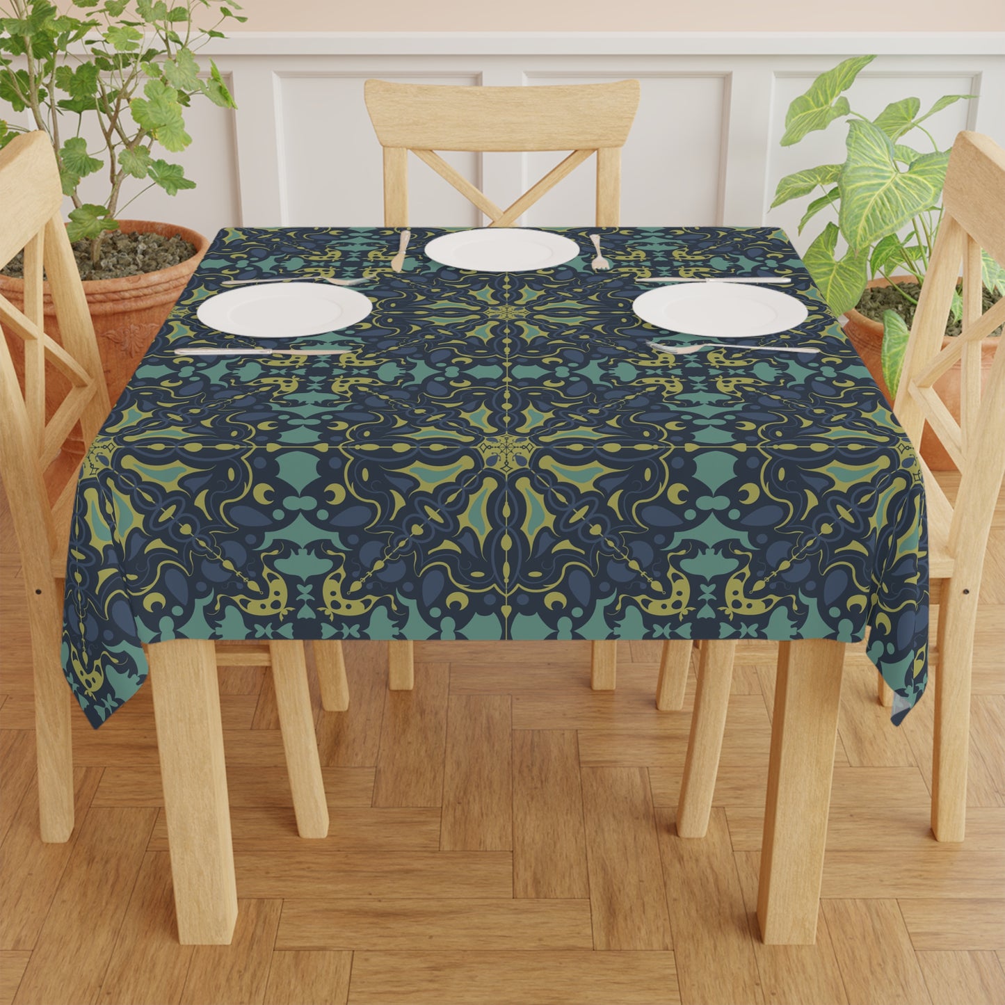 Tablecloth - Beautiful Blue Green Pattern