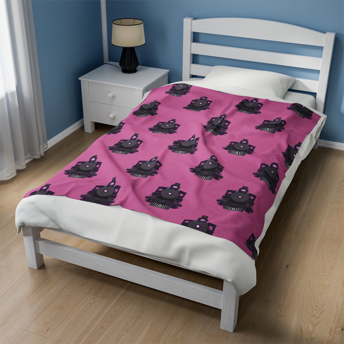 Blanket - Steam Locomotive Design-Pink