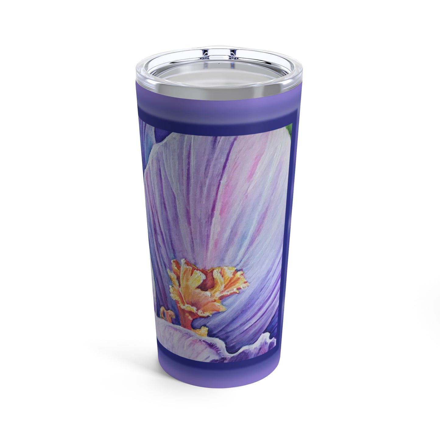 Tumbler Mug - Beautiful Purple Flower Design