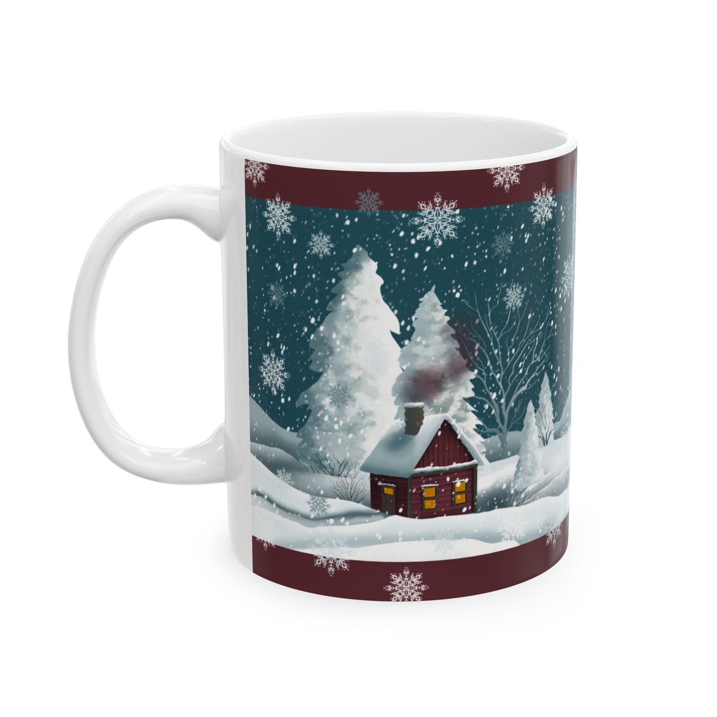 Ceramic Mug - Country Snowy Home Scene