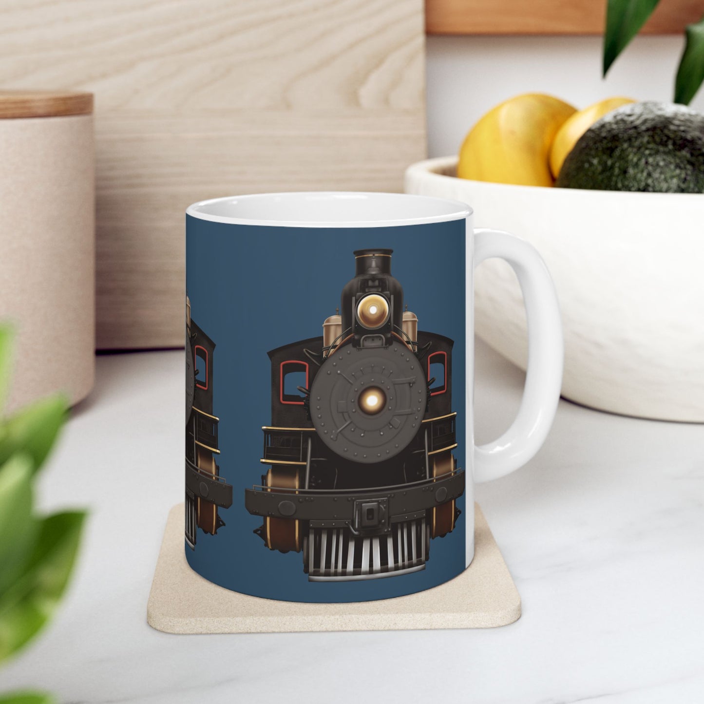 Vintage Steam Locomotive Design - 11oz and 15oz Options