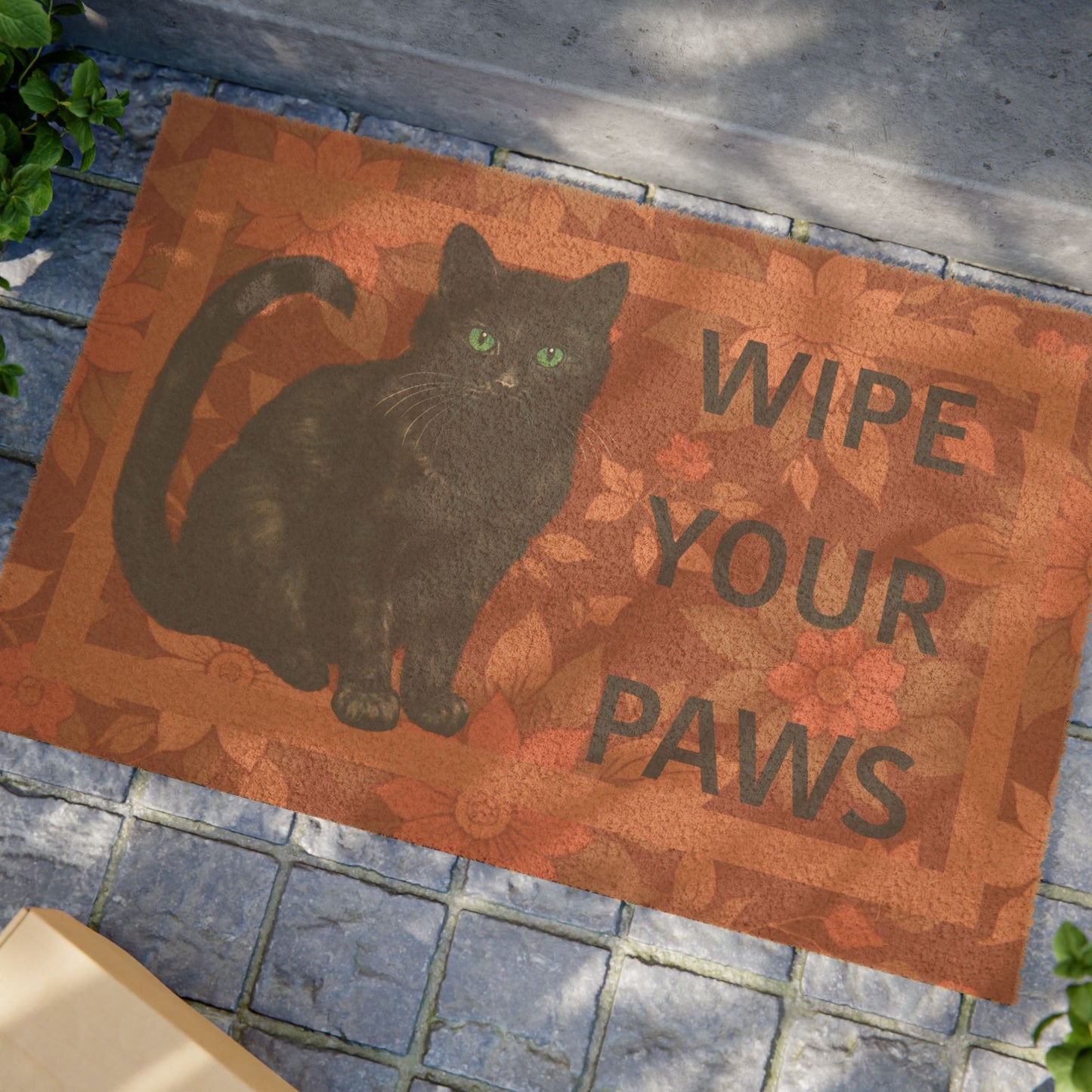 Doormat- Black Cat “Wipe Your Feet”