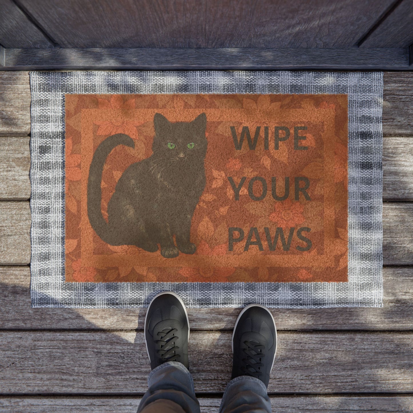 Doormat- Black Cat “Wipe Your Feet”