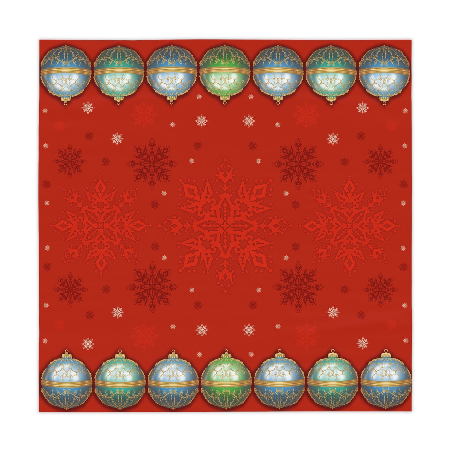 Tablecloth - Red with Ornament Pattern