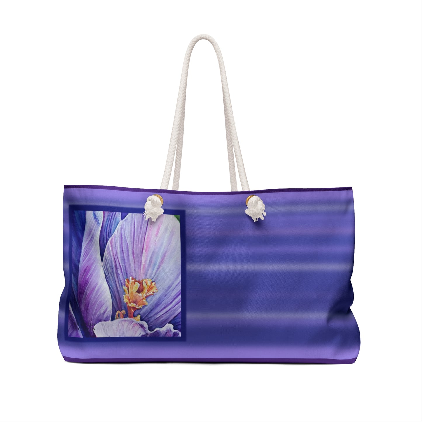 Weekender Bag Purple Flower Design