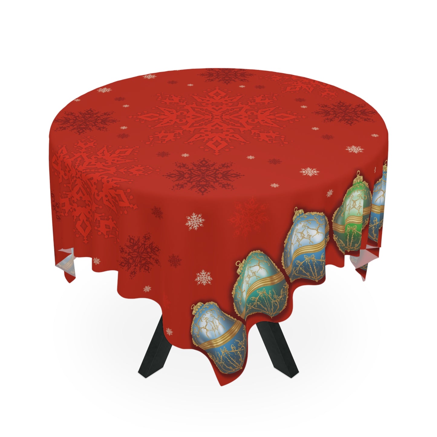 Tablecloth - Red with Ornament Pattern