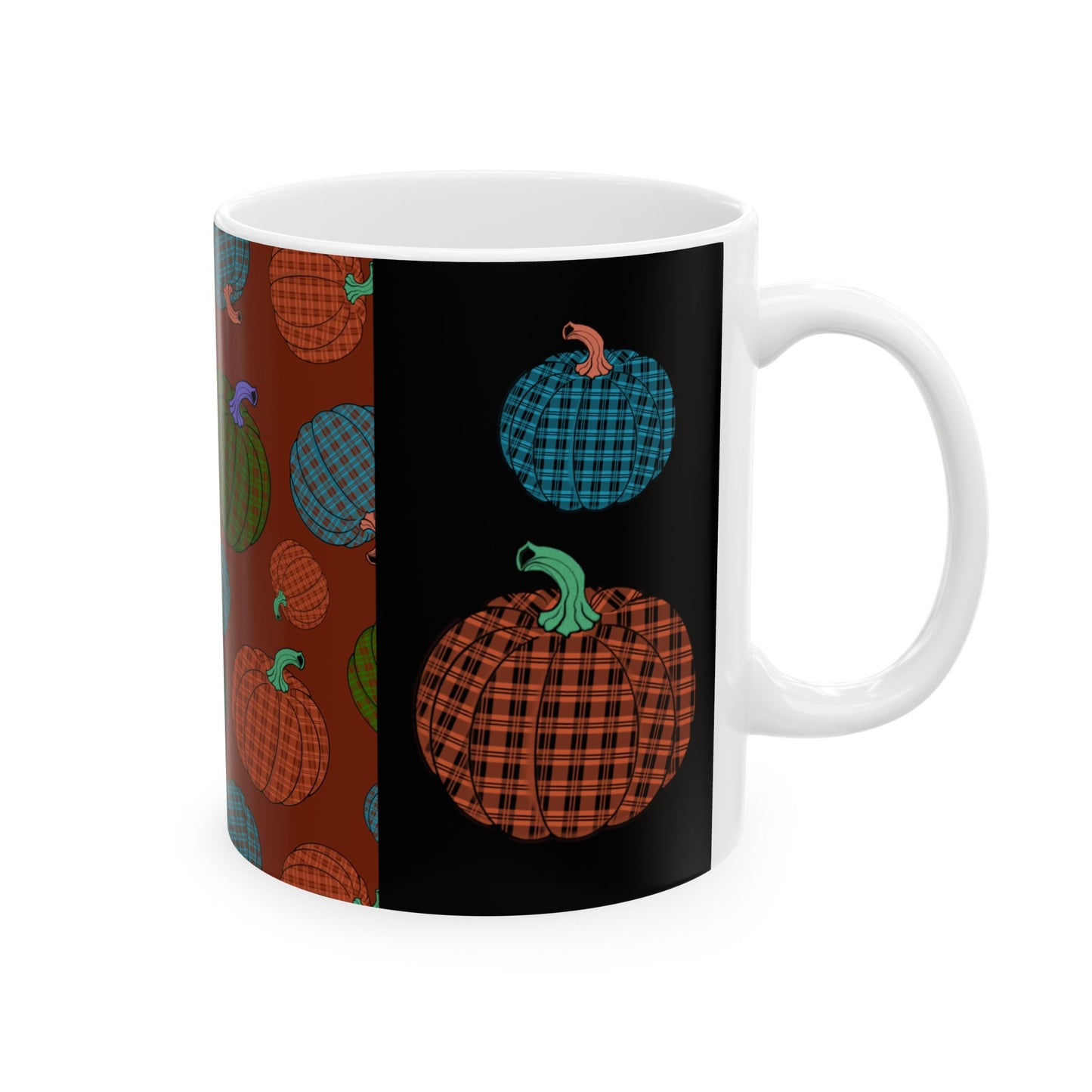 Plaid Pumpkin Mug