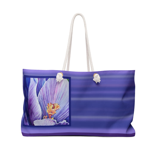 Weekender Bag Purple Flower Design