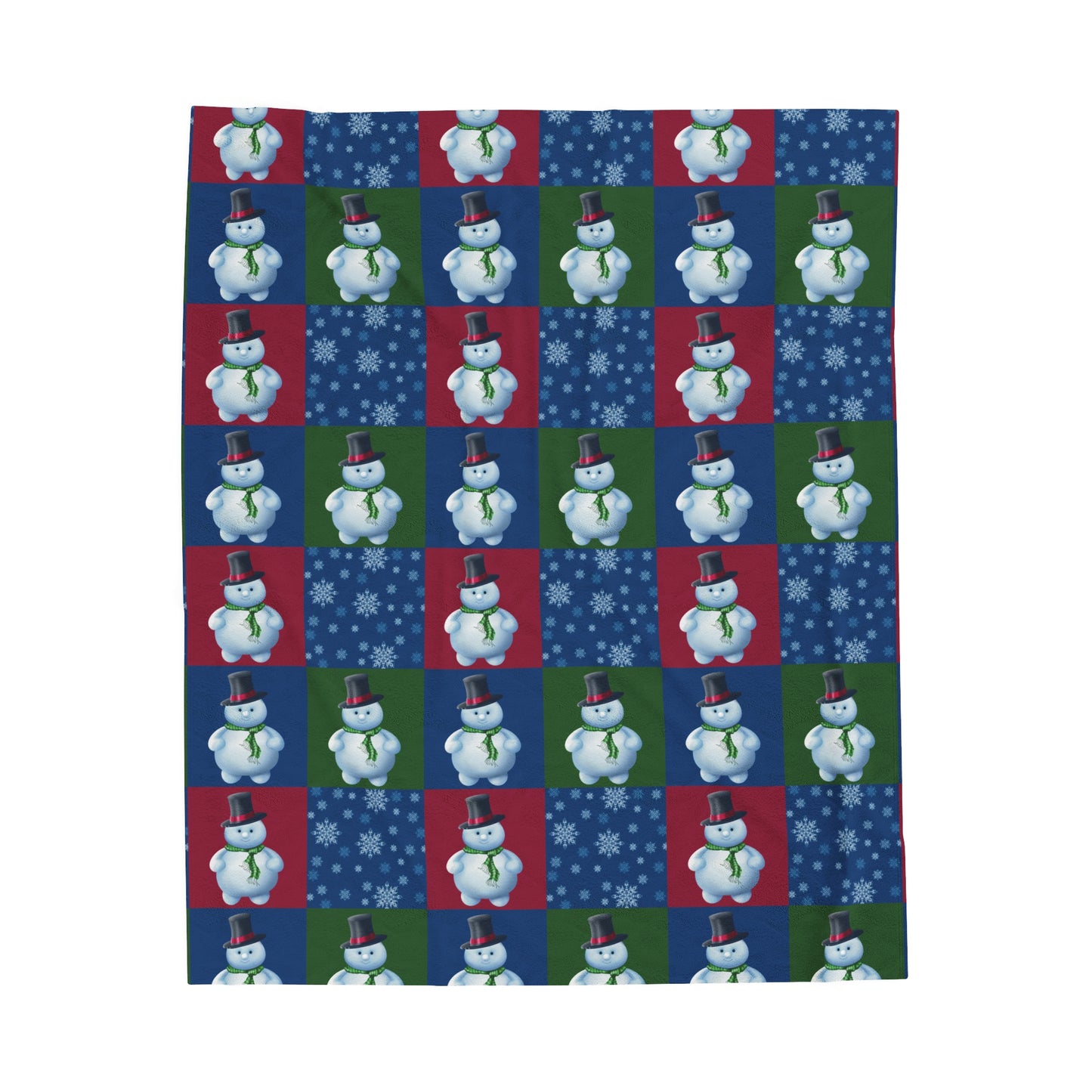 Snowman pattern Velveteen Plush Blanket