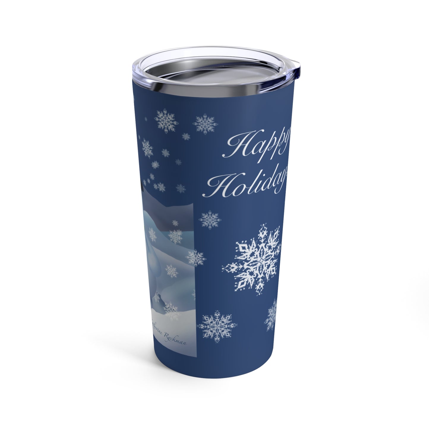 Tumbler 20oz Snowman Snowy Scene